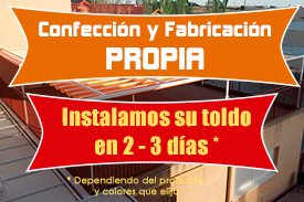 Instalacion de toldos en Valdebebas, Madrid.